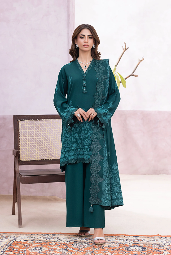 3 Piece Stitched Winter Essentials By LSM Lakhany Embroidered Cashmi Wool LG-IZ-0475-A