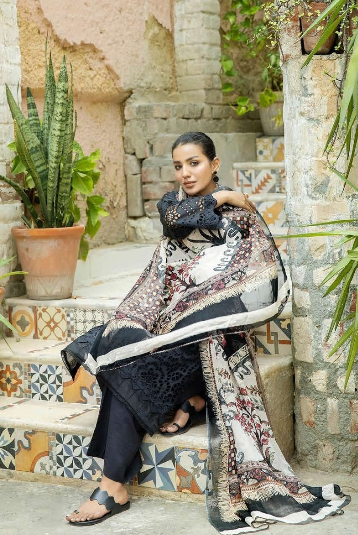4 Piece Stitched Chikankari Lawn Suit By Johra Camila - 01