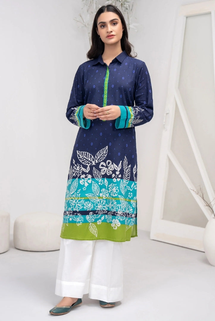 1 Pc Stitched Printed Khaddar Shirt By Limelight Winter Collection - 01