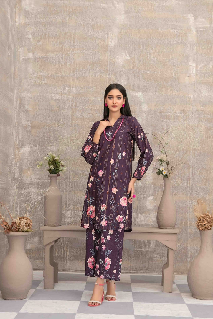 2 Piece Stitched Staple Sigital Print Saliha by Tawakkal Vol-1 - 07