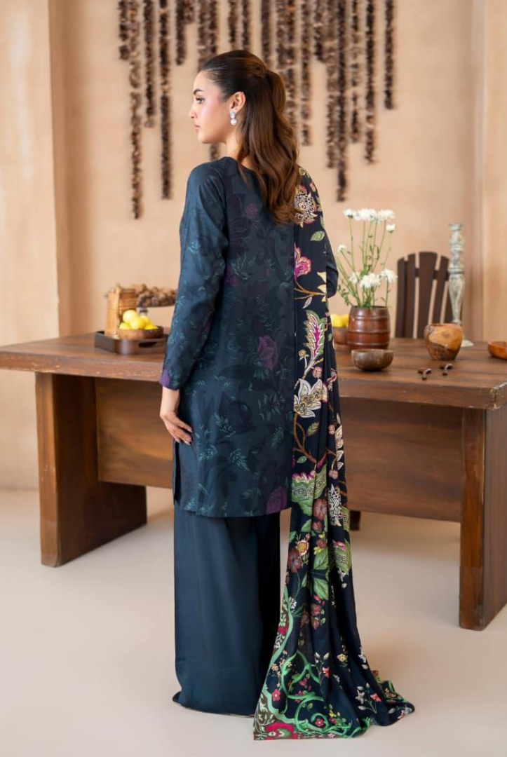 3 Piece Stitched Digital Printed Winter Linen From MALHAR EDIT'25 |  VOL 01 - 01