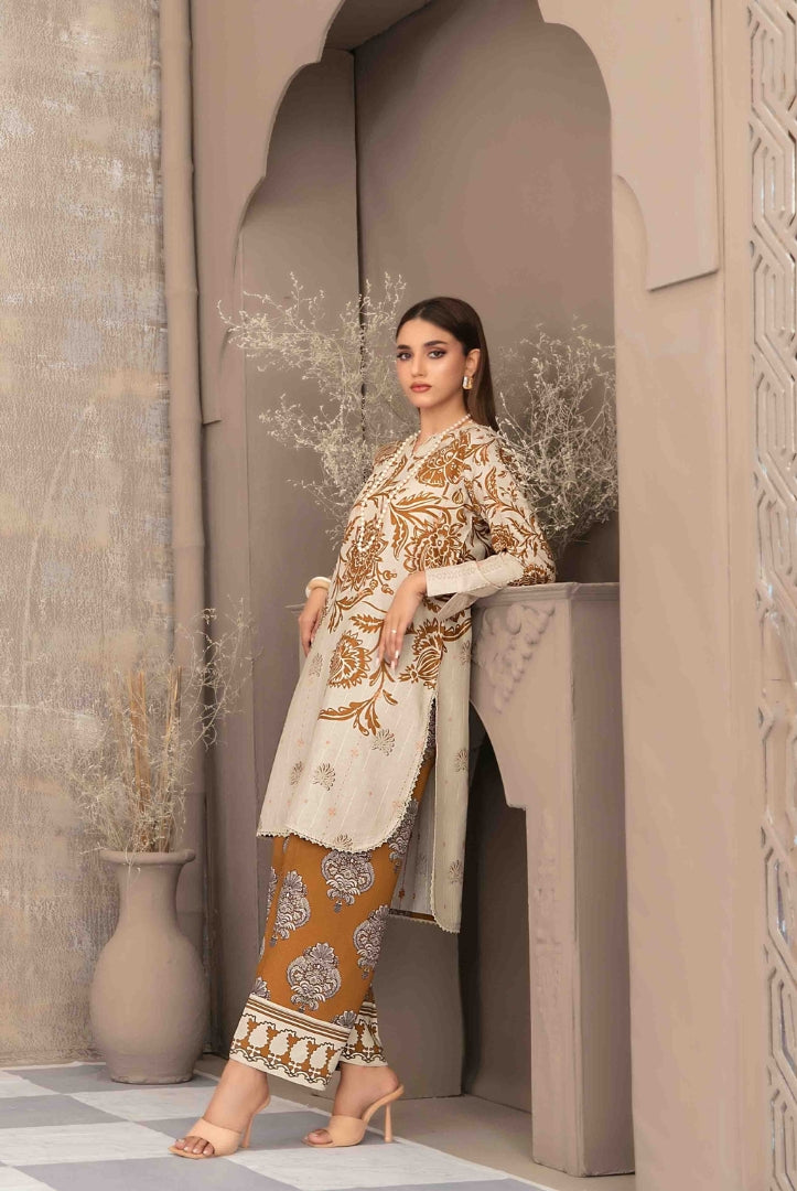 2 Piece Stitched Staple Sigital Print Saliha by Tawakkal Vol-1 - 1