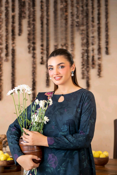 3 Piece Stitched Digital Printed Winter Linen From MALHAR EDIT'25 |  VOL 01 - 01