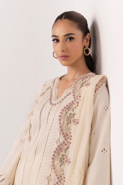 3 Piece Stitched Luxury Suits From Qalamkar Basic Pret'25 Collection - LVERAH