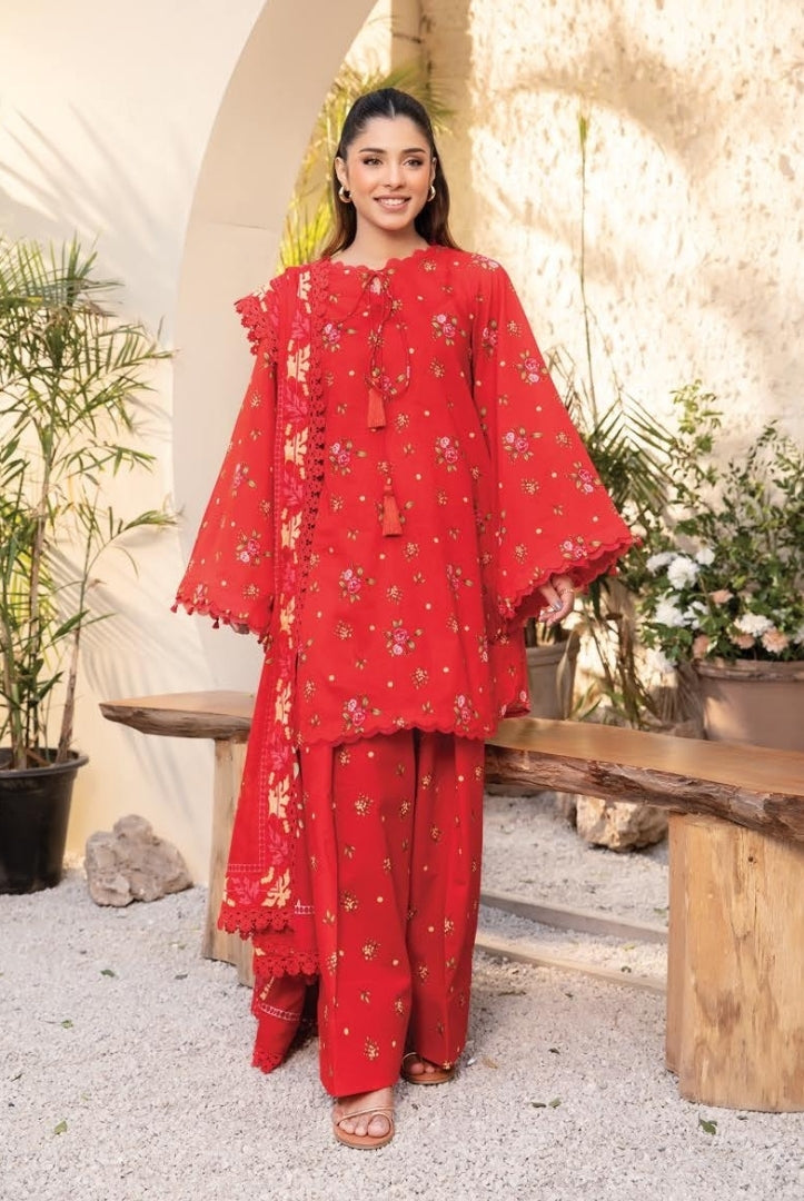 3 Piece Stitched Printed Lawn Suit From Maria.B By M.Basics Vol-01 Collection'25  Elaheh - 01