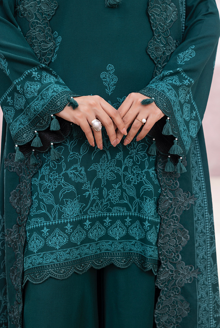 3 Piece Stitched Winter Essentials By LSM Lakhany Embroidered Cashmi Wool LG-IZ-0475-A