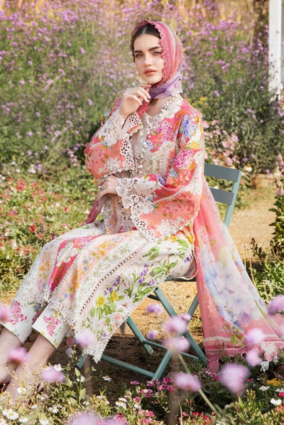 3 Piece Stitched Printed Lawn Suit From Maria.B M.Prints Spring Summer'25 Collection - 01