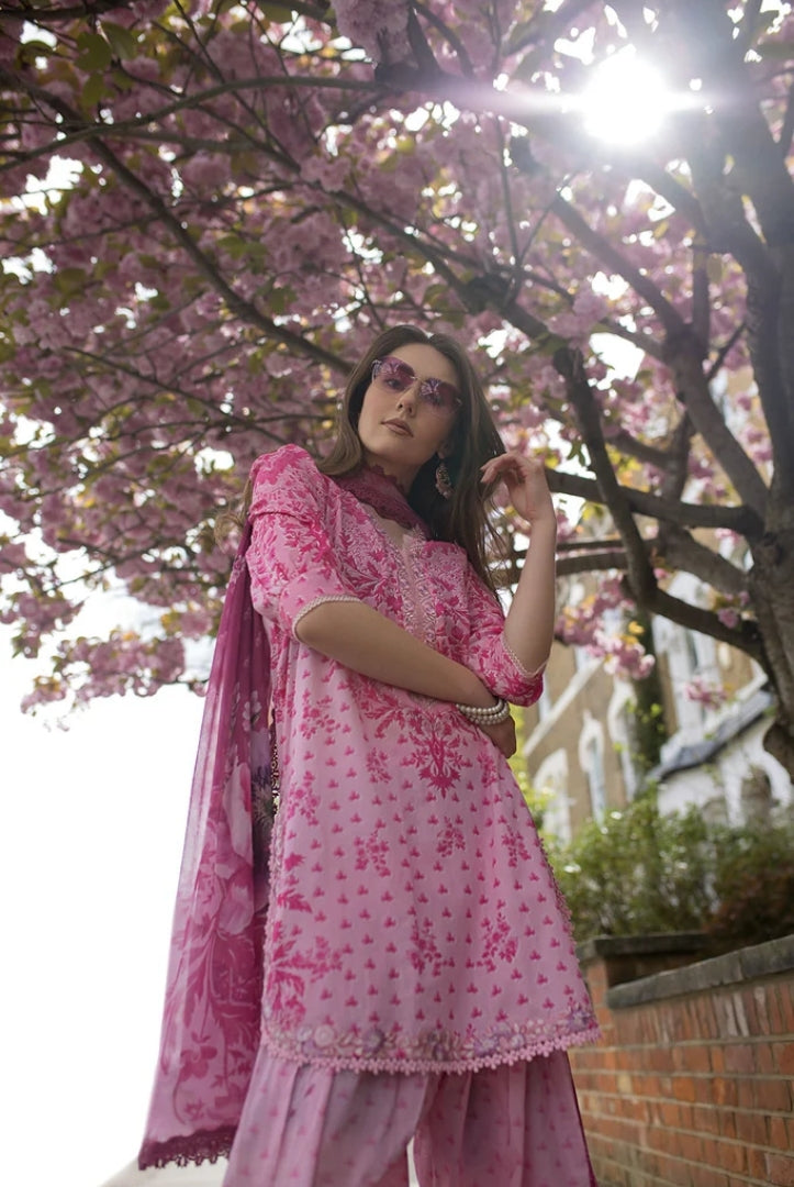 3 Piece Stitched Embroidered Printed Lawn Suit From Sobia Nazir Basics'25 Collection - 01