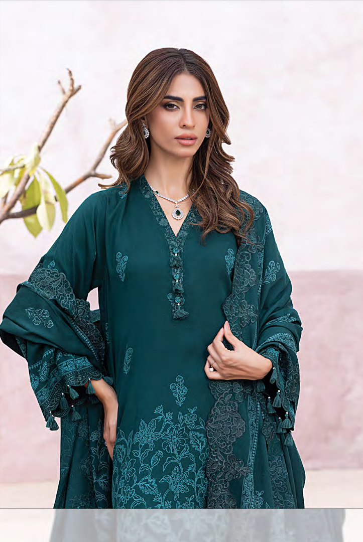 3 Piece Stitched Winter Essentials By LSM Lakhany Embroidered Cashmi Wool LG-IZ-0475-A