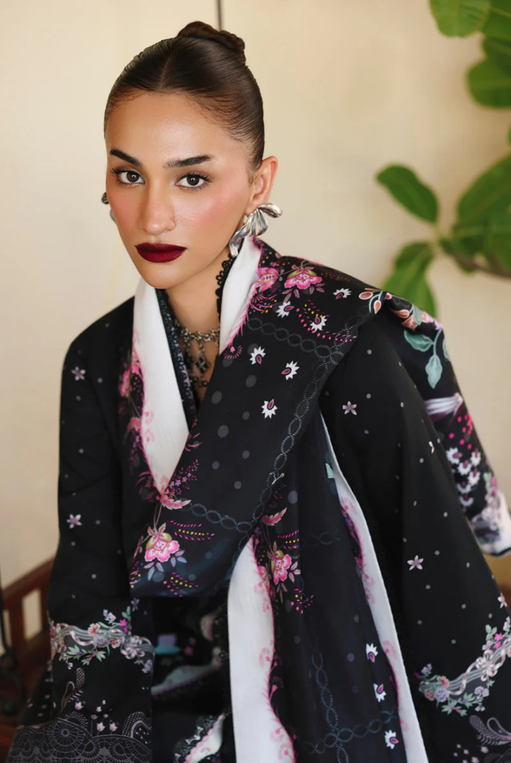 3 Piece Stitched Qalamkar Qprint'25 QW# 01 (A) TYANA