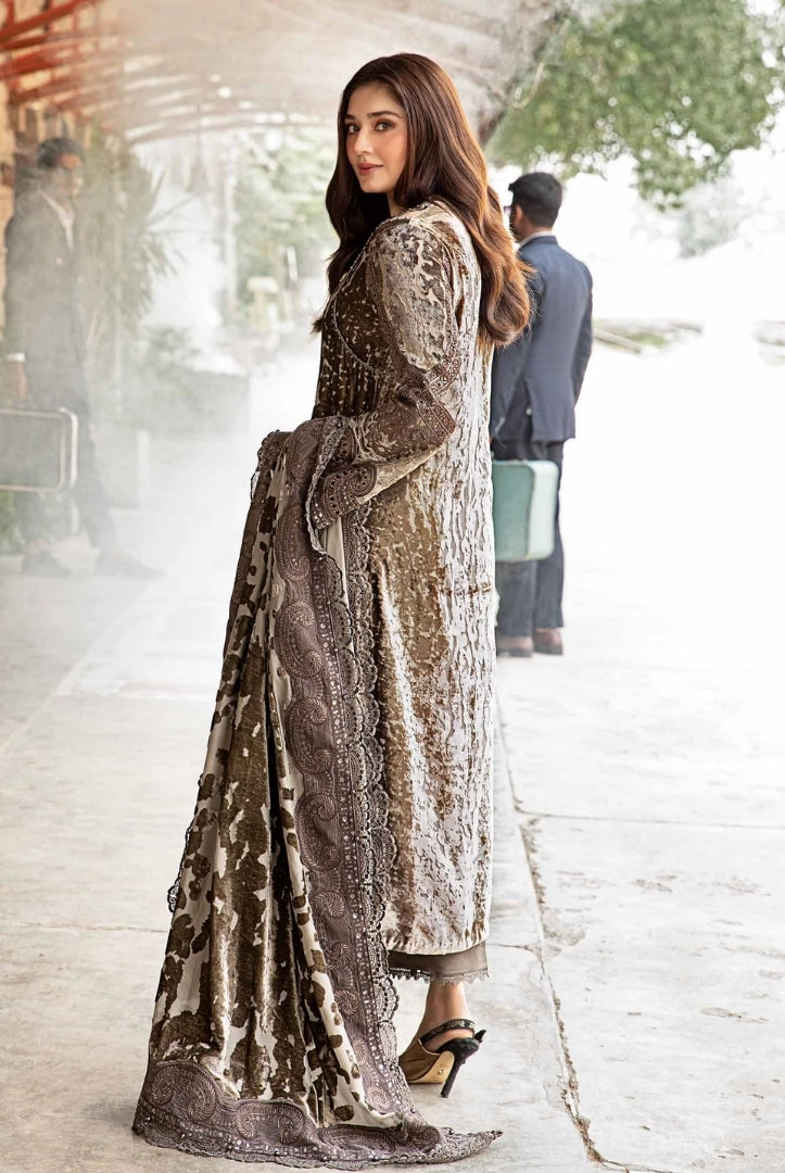 3 Piece Stitched Embroidered Palachi Suit From Maria.B Winter Luxe'24 Collection - 01