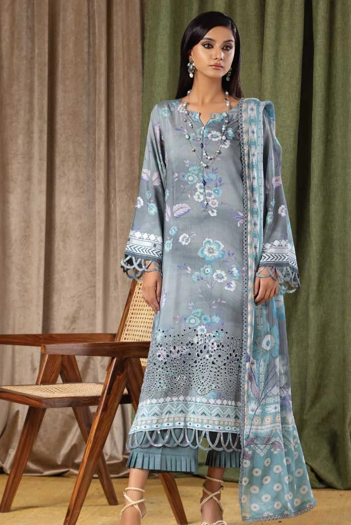 3 Piece Embroidered Chikankari Stitched Suits from Aafreen By Riaz Arts - 05