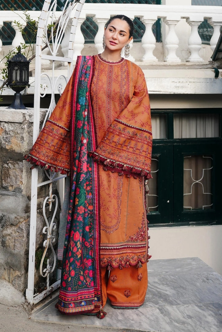 3 Piece Stitched Luxury Winter Shawl Suits Collection'24 By Hussain Rehar - TAMAR