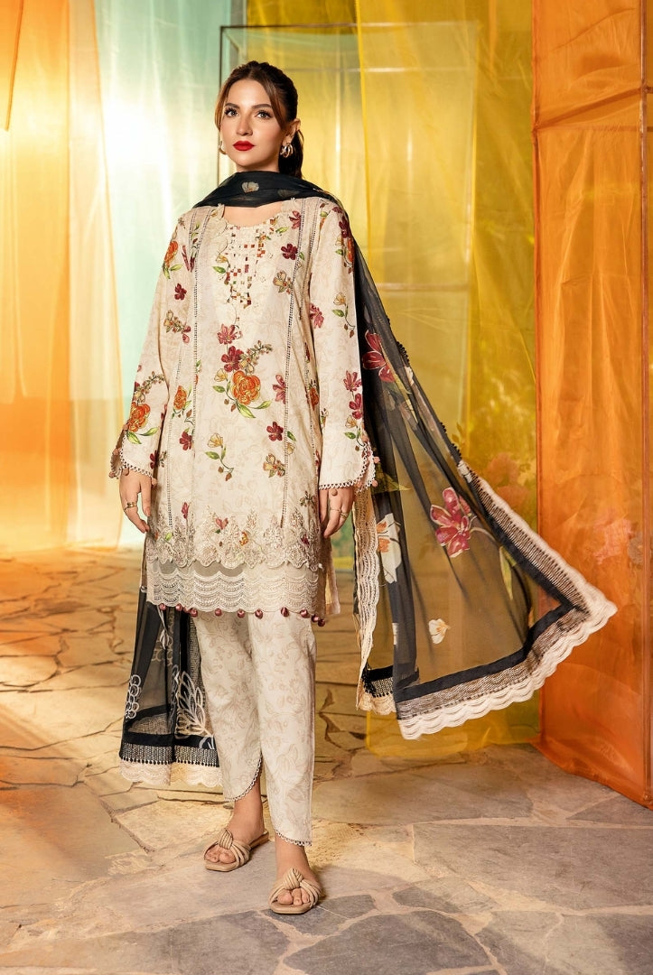 3 Piece Stitched Embroidered Suit From M.Basics By Maria.B Lawn Vol'1 Collection - 10