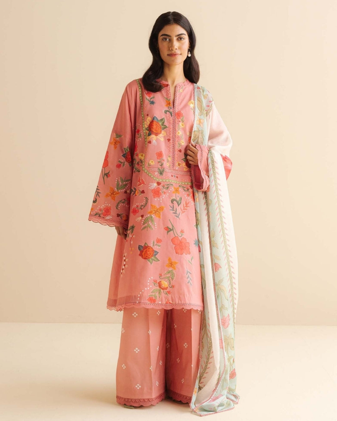 Coco Prints Drop Two By Zara Shahjahan 3 Piece Stitched Suit - 10