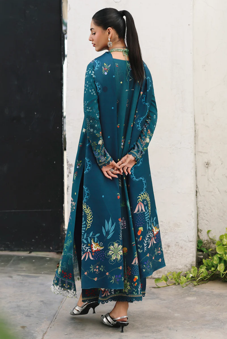 3 Piece Stitched Qalamkar Qprint'25 QW# 05 (B) AMIEL