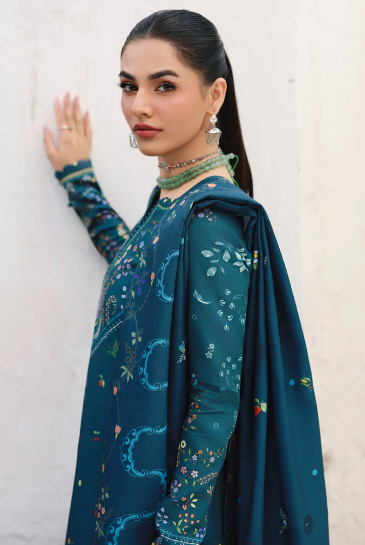 3 Piece Stitched Qalamkar Qprint'25 QW# 05 (B) AMIEL