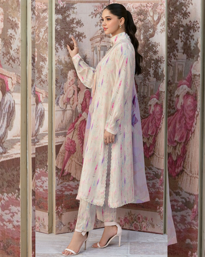 3 Piece Stitched Digital printed Basics Lawn Rawsilk From AFSANAH AR-110