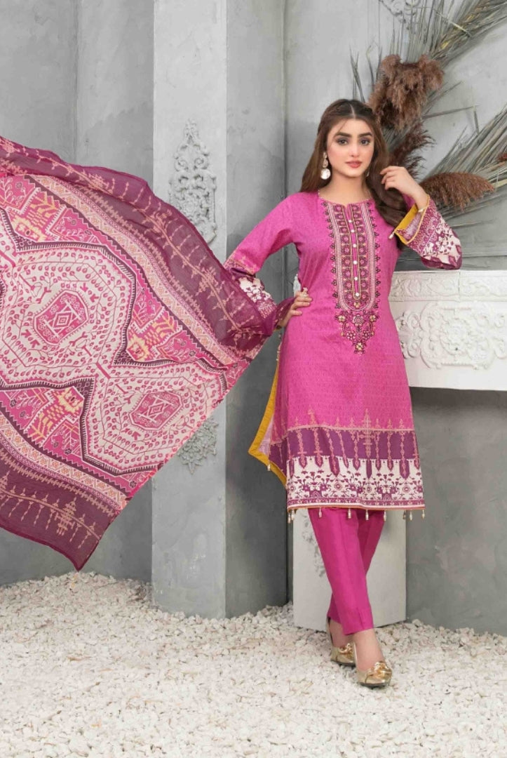 3Piece Stitched Suit By Tawakkal Devina - 10