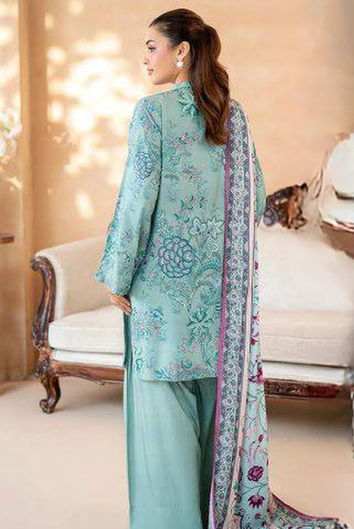 3 Piece Stitched Digital Printed Winter Linen From MALHAR EDIT'25 |  VOL 01 - 10
