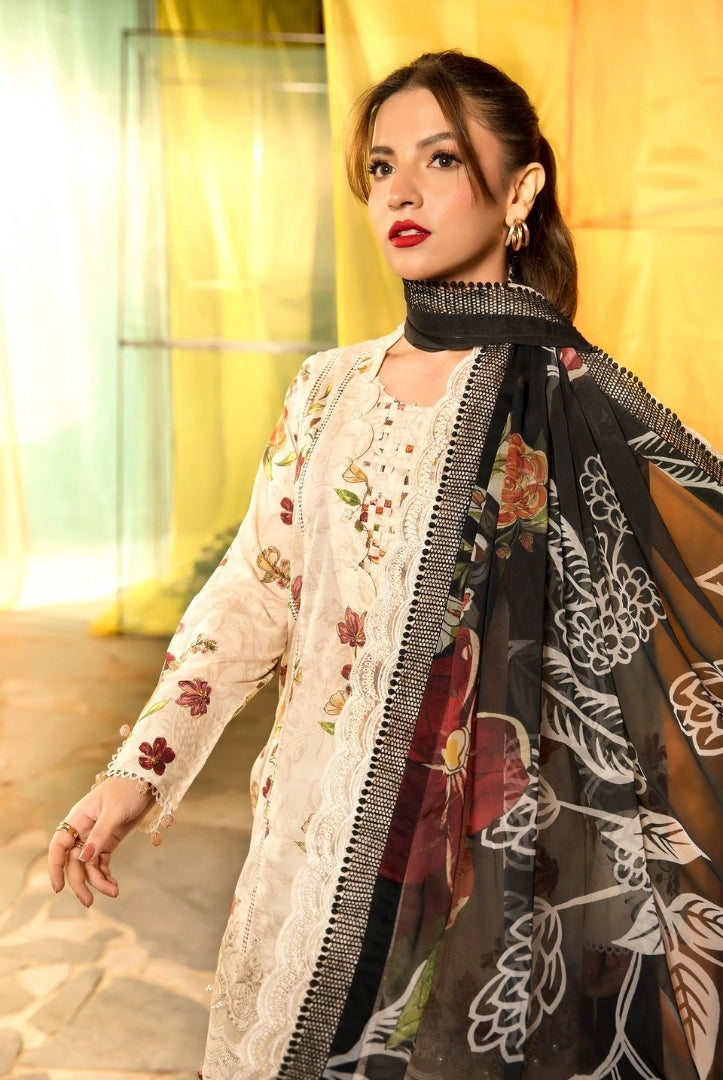 3 Piece Stitched Embroidered Suit From M.Basics By Maria.B Lawn Vol'1 Collection - 10