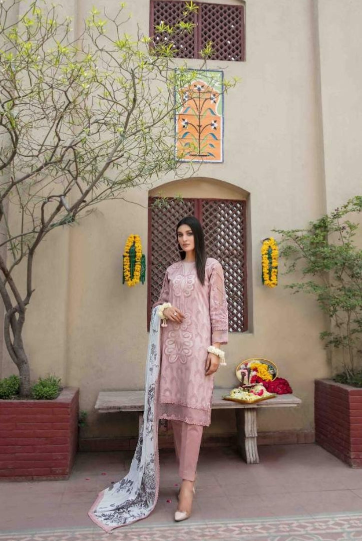 3 Piece Stitched Embroidered Jacquard Lawn Suit From Tawakkal Tradition of Love - 10