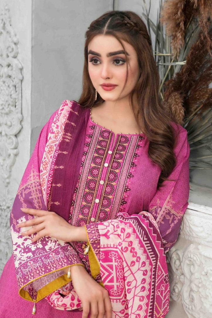 3Piece Stitched Suit By Tawakkal Devina - 10