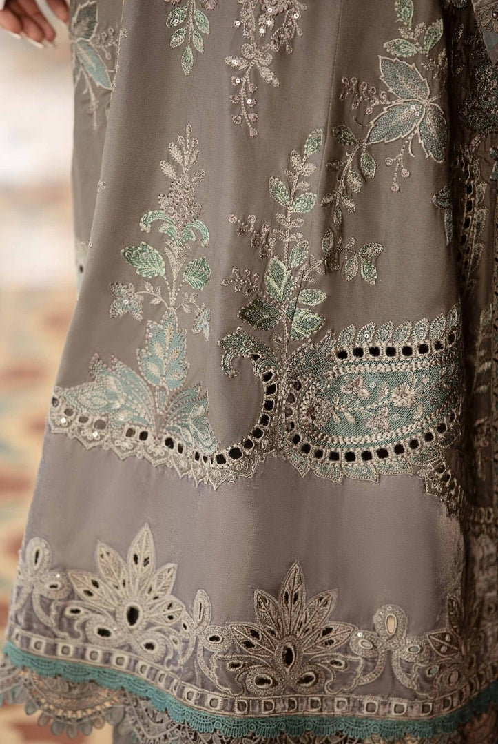 3 Piece Stitched Embroidered Velvet Suit From Maria.B Winter Luxe'24 Collection - 10