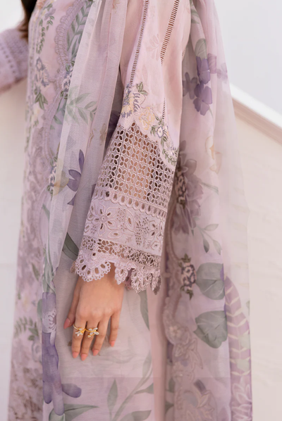 3 Piece Stitched Embroidered Lawn Suit From Baroque Eid Lawn'25 Collection - 08