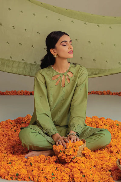 Cross Stitched 3 Piece Stitched Suit - 02