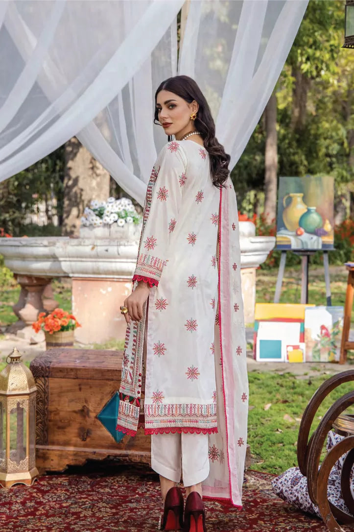 3 Piece Eshaisha Festive Lawn Embroidered Collection - 04