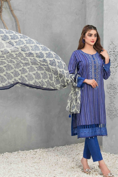 3Piece Stitched Suit By Tawakkal Devina - 11