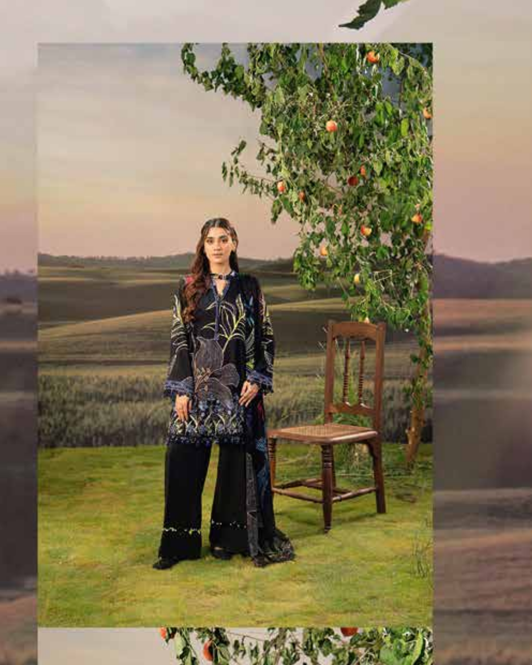 3 Piece Stitched Embroidered Linen Casual - Pre/Fall 25 Winter M.Basics by MARIA.B  - MBPF#11