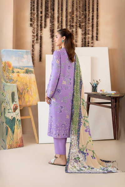 3 Piece Stitched Digital Printed Winter Linen From MALHAR EDIT'25 |  VOL 01 - 11