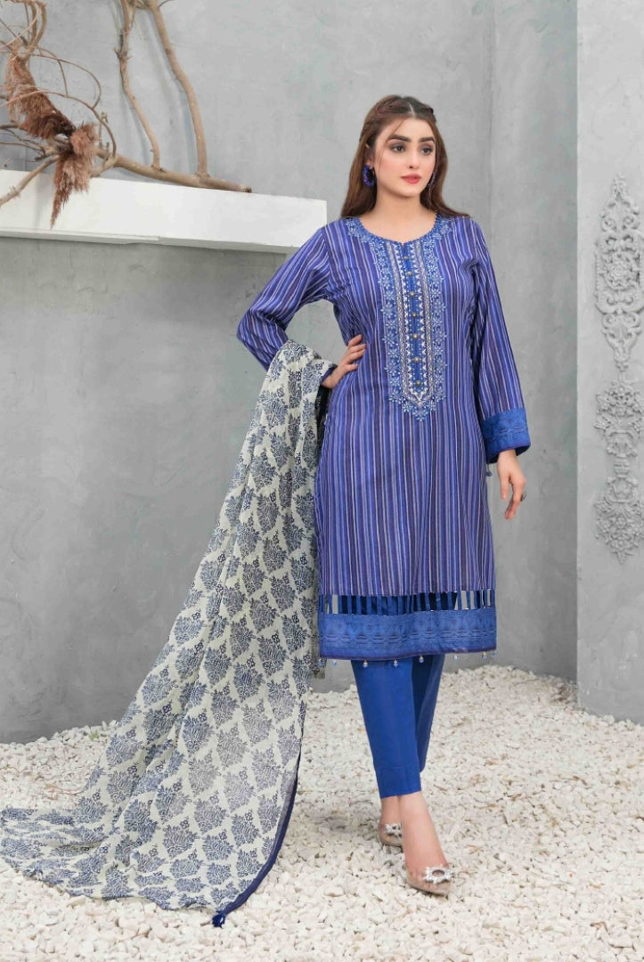3Piece Stitched Suit By Tawakkal Devina - 11