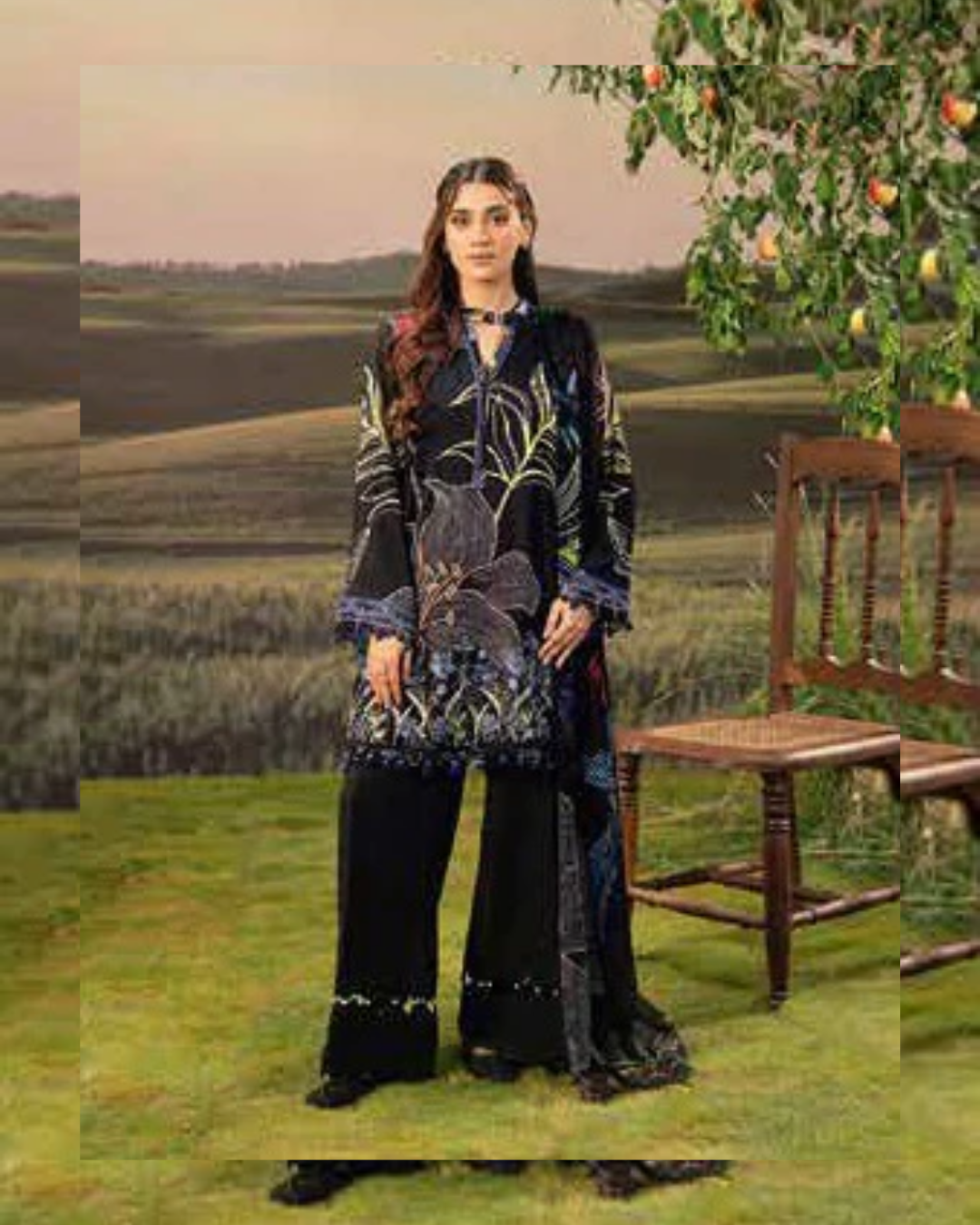 3 Piece Stitched Embroidered Linen Casual - Pre/Fall 25 Winter M.Basics by MARIA.B  - MBPF#11