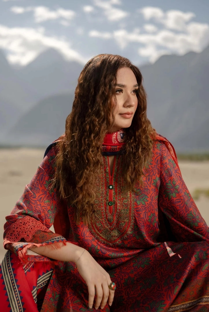 3 Piece Stitched Printed Marina Twill Suit From M.Basics By Maria.B Collection - 11