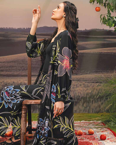 3 Piece Stitched Embroidered Linen Casual - Pre/Fall 25 Winter M.Basics by MARIA.B  - MBPF#11