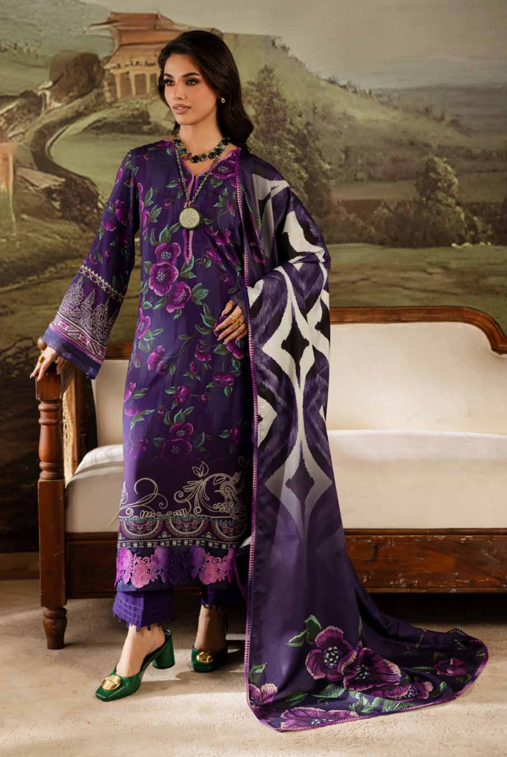 3 Piece Stitched Nureh Signature Printed Linen'25 SP-173