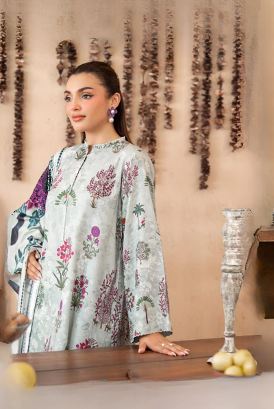 3 Piece Stitched Digital Printed Winter Linen From MALHAR EDIT'25 |  VOL 01 - 12