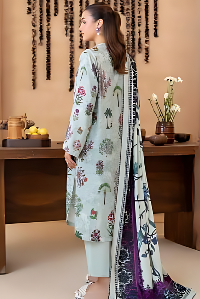 3 Piece Stitched Digital Printed Winter Linen From MALHAR EDIT'25 |  VOL 01 - 12