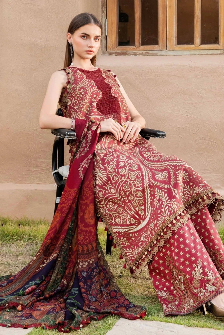 3 Piece Stitched Printed Lawn Suit From Maria.B M.Prints Spring Summer'25 Collection - 12