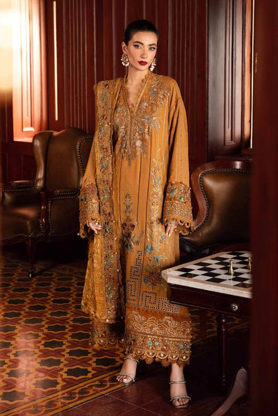 3 Piece Stitched Embroidered Twill Linen Suit From Maria.B Winter Luxe'24 Collection - 12