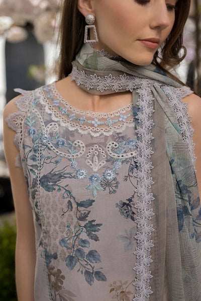 3 Piece Stitched Embroidered Printed Lawn Suit From Sobia Nazir Basics'25 Collection - 12