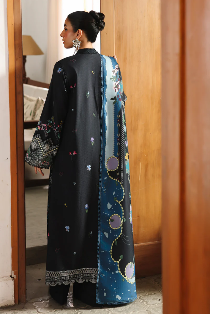 3 Piece Stitched Qalamkar Qprint'25 QW# 06 (B) SKYE