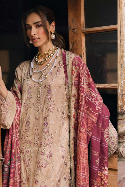 3 Piece Stitched Maya by Nureh Embroidered Self Linen Jacquard NU25MYA - NW-101