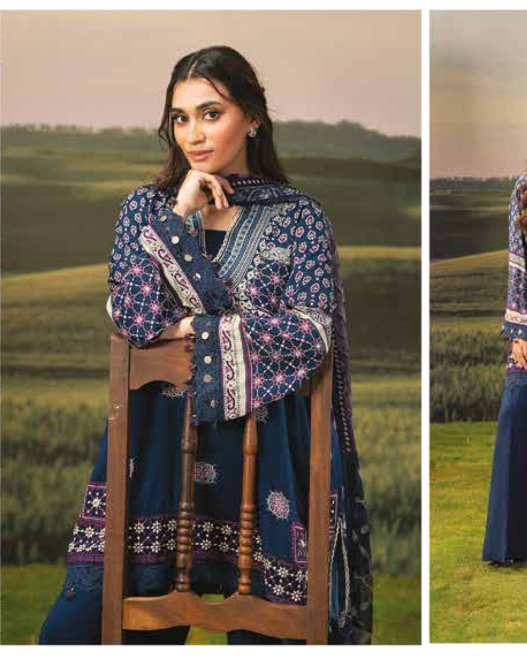 3 Piece Stitched Embroidered Linen Casual - Pre/Fall 25 Winter M.Basics by MARIA.B  - MBPF#13