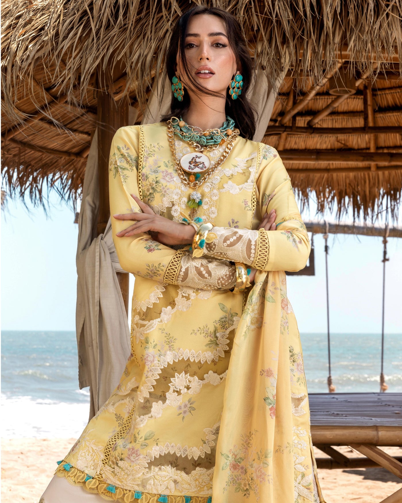 Saira Shakira 3 Piece Luxury Lawn Collection'25-SERENA-A