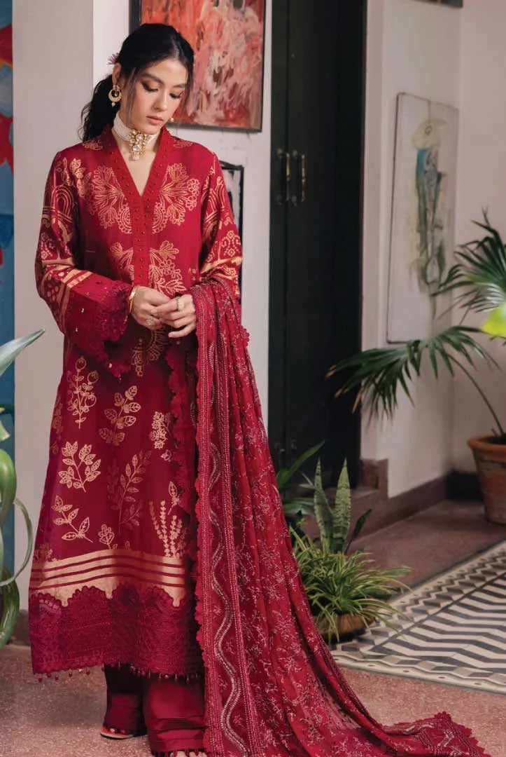 3 Piece Stitched Suit By Nureh Maya Jacquard - 06