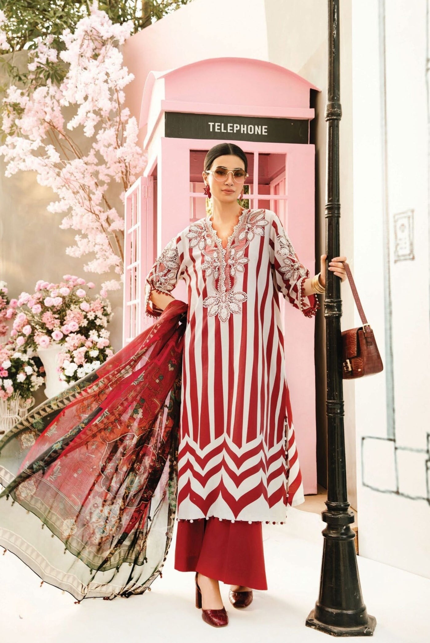 3 Piece Stitched Embroidered Lawn Suit From Maria.B By M.Basics Eid Collection'25-14